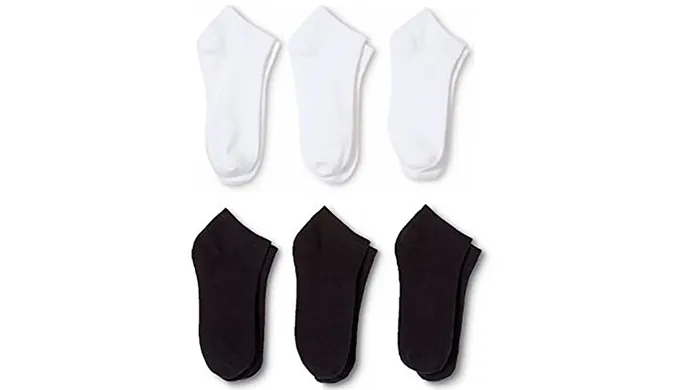 12, 36 or 72 Pack: Daily Basic Men's Low Cut Socks - Choice of Black & White - Ships Same/Next Day!