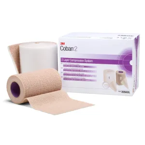 3M™ Coban™ 2 Self-adherent / Pull On Closure 2 Layer Compression Bandage System, 1 Case of 8