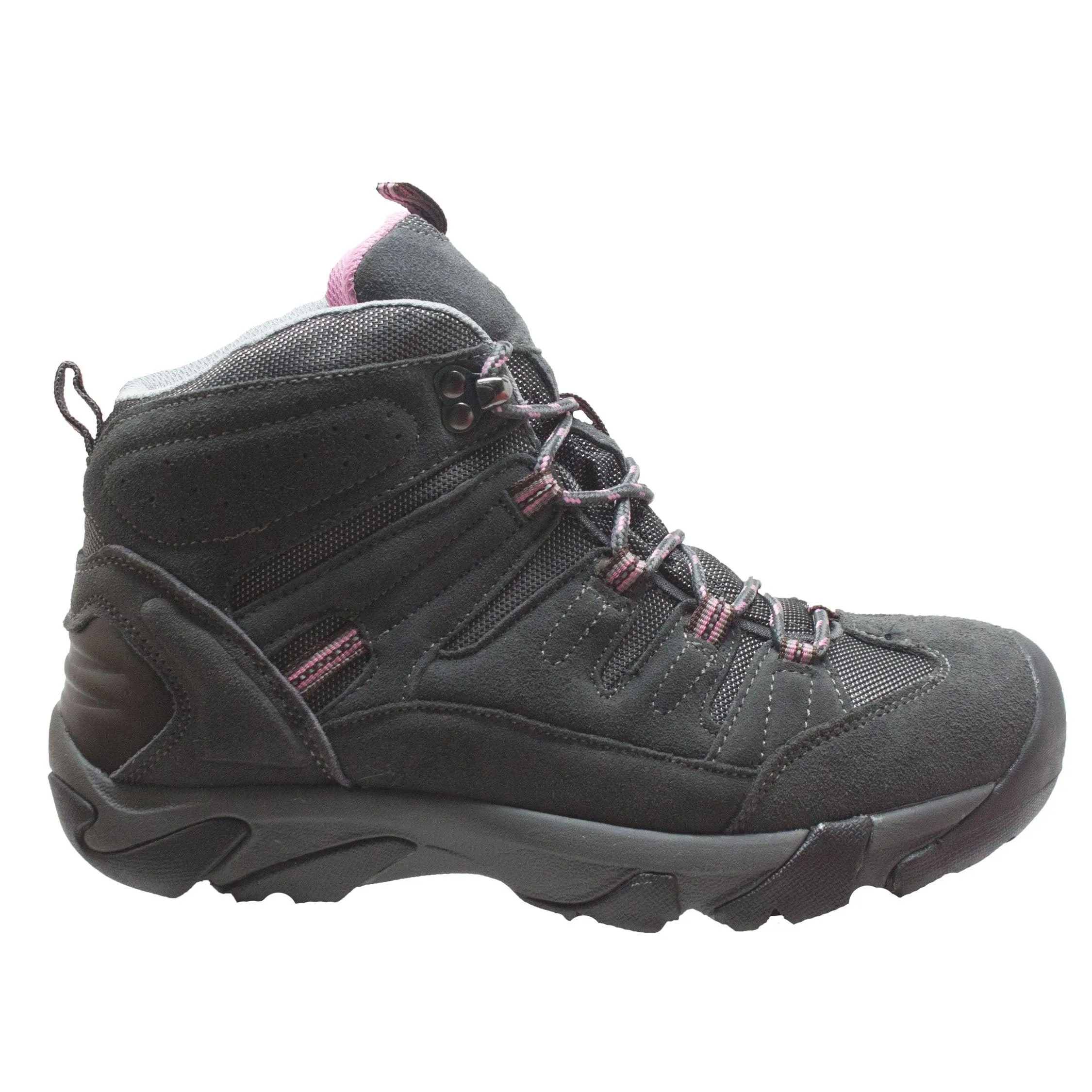 AdTec Women's Composite Toe Work Hiker Grey/Pink