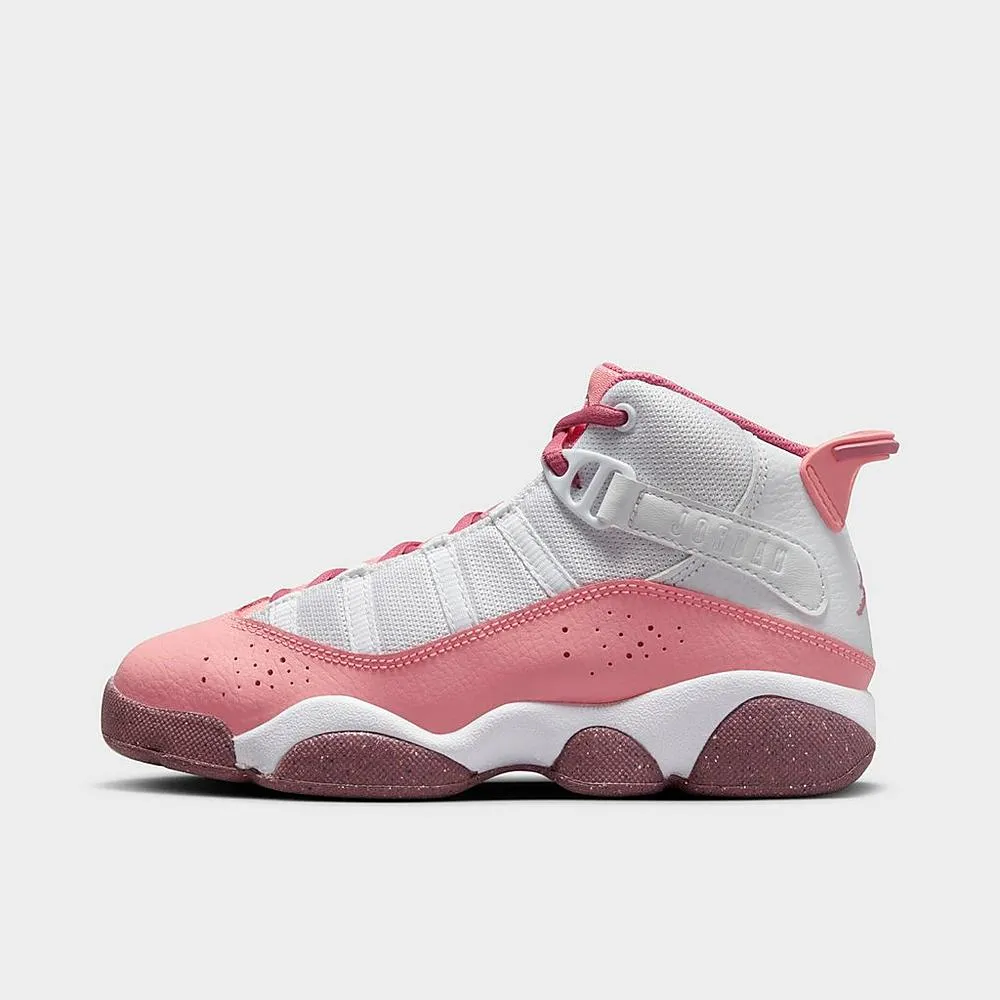 Air Jordan 6 Rings Shoes - Coral Chalk / Desert Berry / White