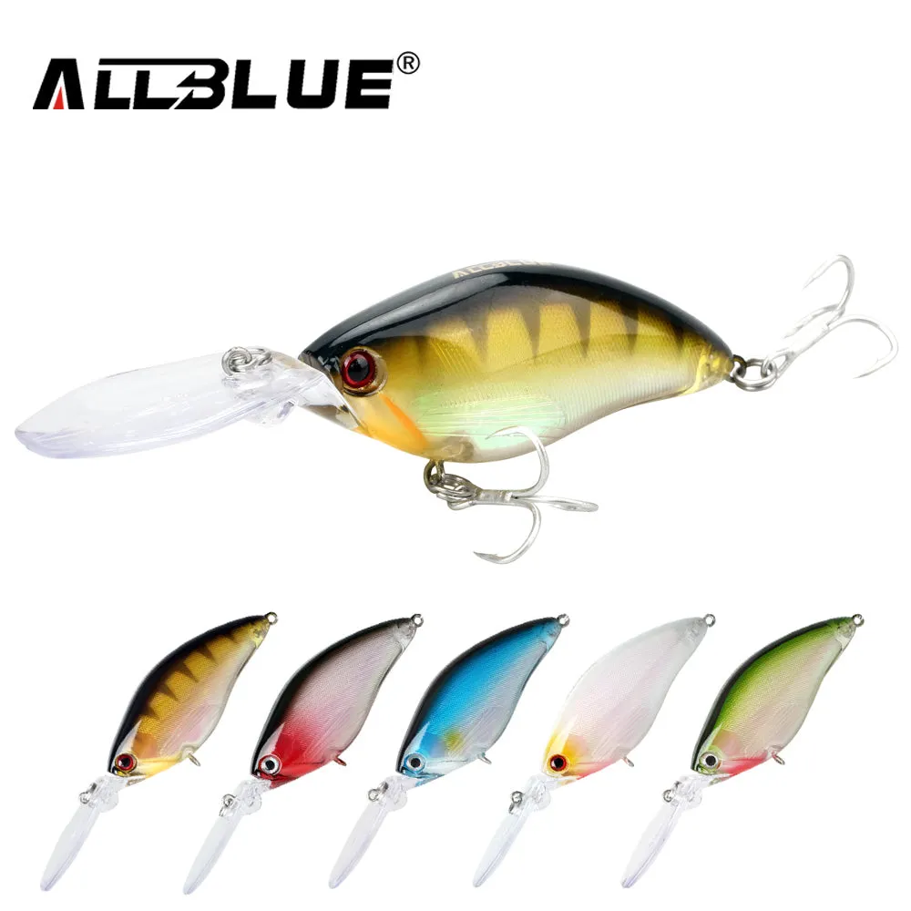 ALLBLUE Floating Deep Diving Crankbait Fishing Lures 17.8g/70mm Lifelike Wobblers With 6# Owner Hooks peche isca artificial