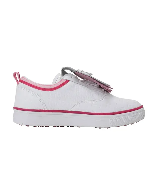 ANEW Golf: Women's Chic Pink Leather Golf Shoes with Personalized Monogram