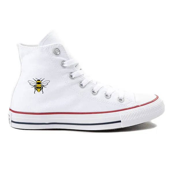 Bee Kind! White High Top Shoes - Custom Converse Shoes