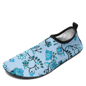 Blue Floral Amour Sockamoccs Kid's Sockamoccs Slip On Shoes