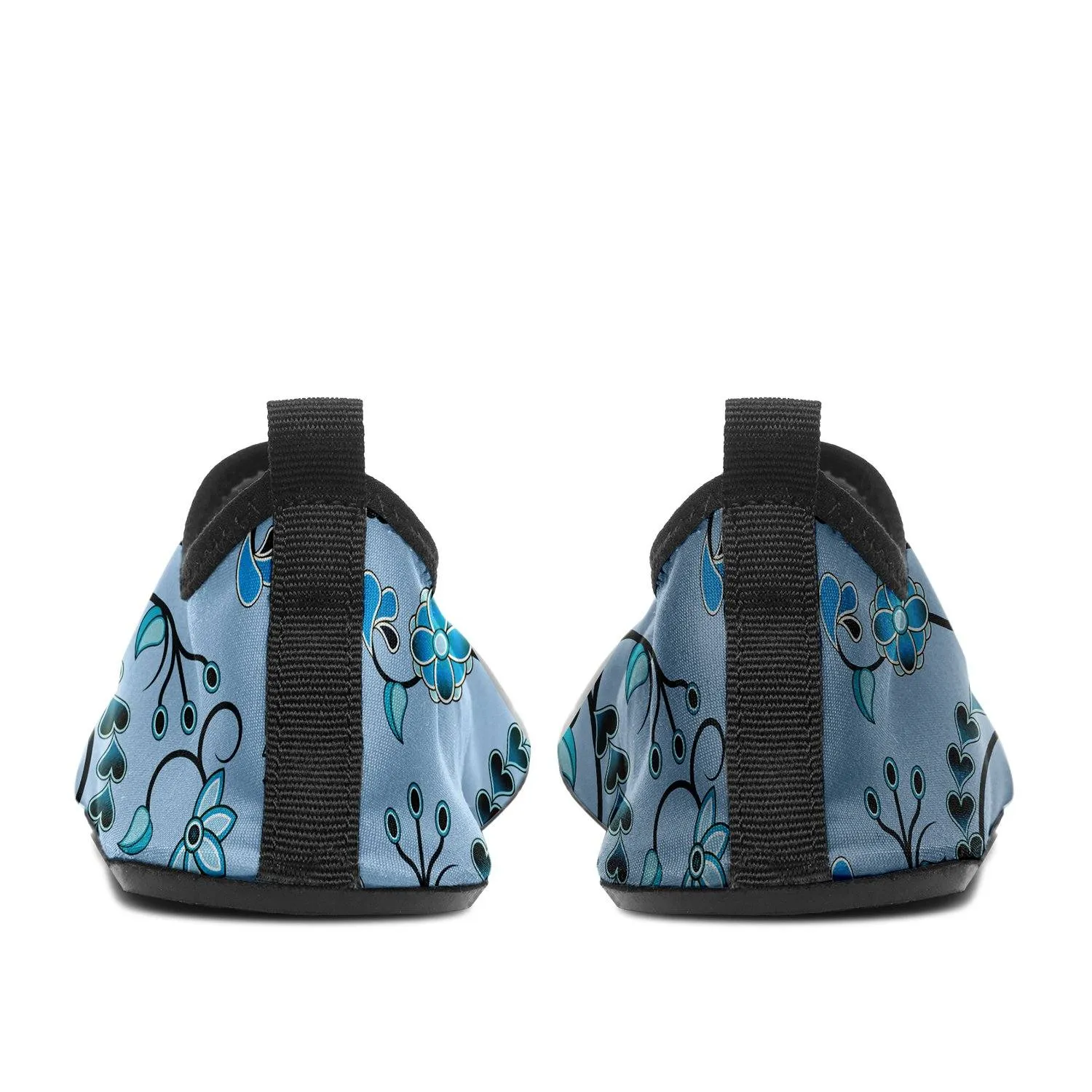 Blue Floral Amour Sockamoccs Kid's Sockamoccs Slip On Shoes