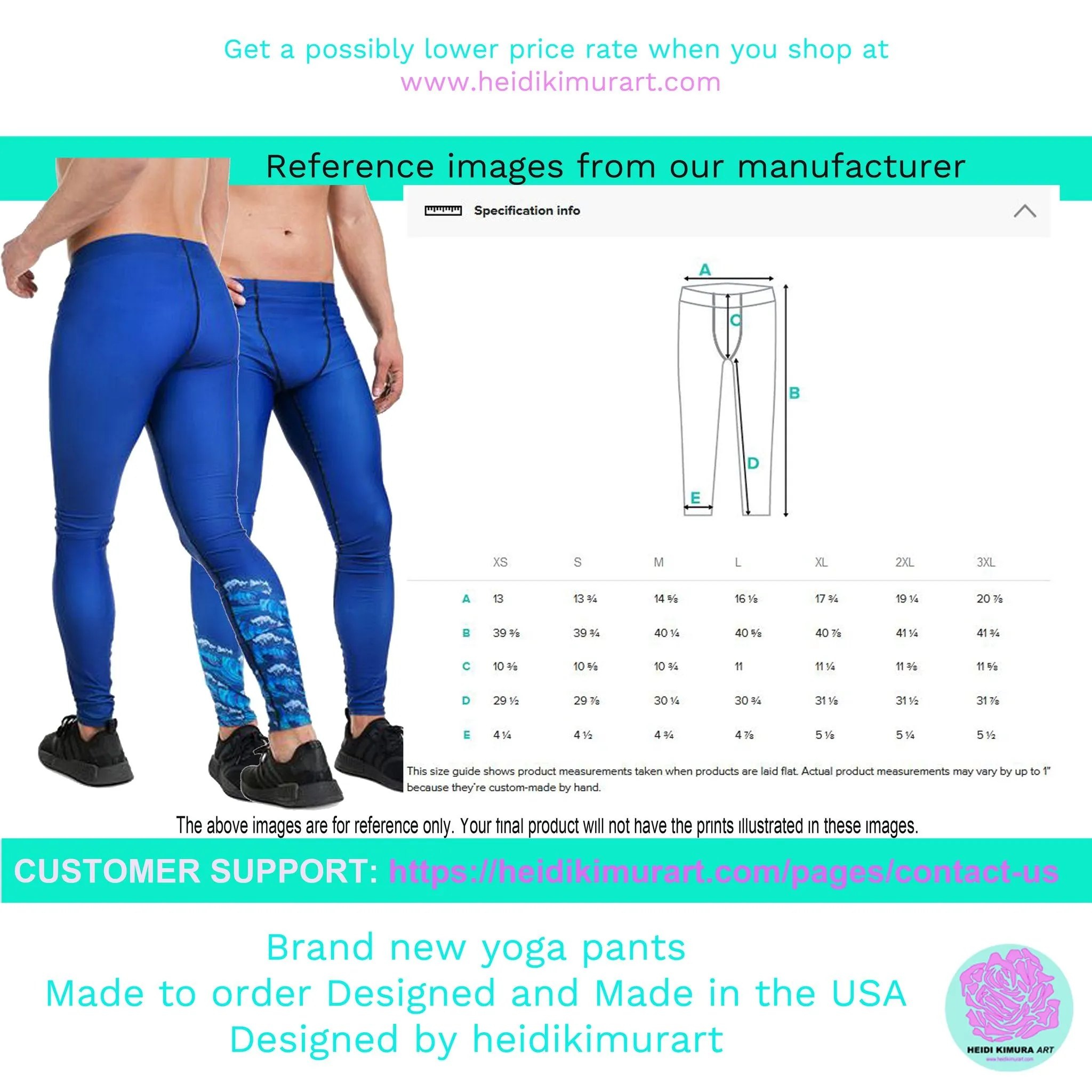 Blue Red Striped Men's Leggings, Colorful Best Compression Tights For Men - Made in USA/EU/MX