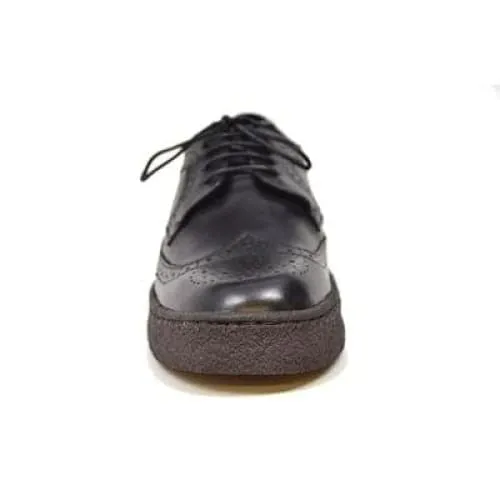 British Walkers Wingtip Oxfords Men's Black Leather Low Tops