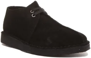 Clarks Originals Desert Trek In Black Suede For Men