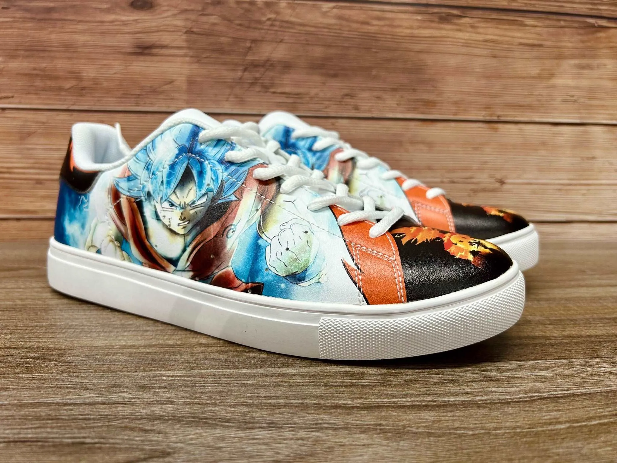 Create Your Own - Low Top Synthetic Leather Sneakers - White