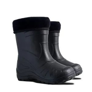 Demar Kids' Lightweight Gumboots, Otter, Black