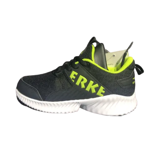 Erke Jogging Shoes Kids-Boys Running Black/Lime Green 63120120008-004