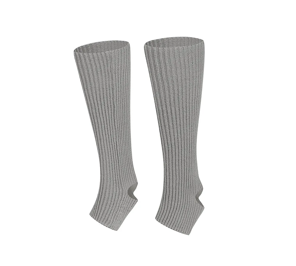 EVERAU® Women Stretchy Ribbed Knit Stirrup Leg Warmers