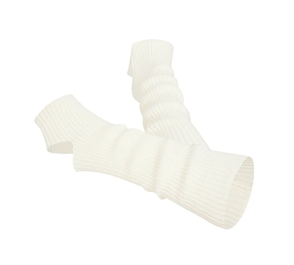 EVERAU® Women Stretchy Ribbed Knit Stirrup Leg Warmers