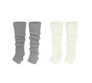 EVERAU® Women Stretchy Ribbed Knit Stirrup Leg Warmers