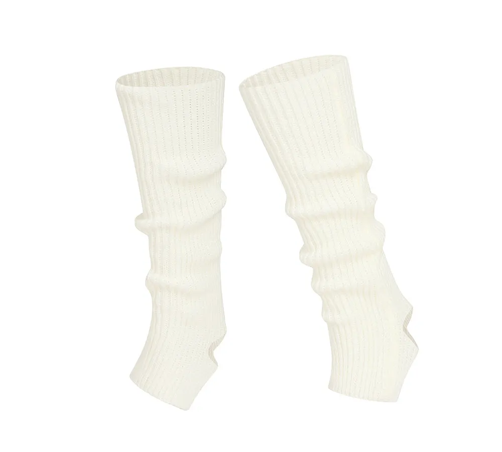 EVERAU® Women Stretchy Ribbed Knit Stirrup Leg Warmers