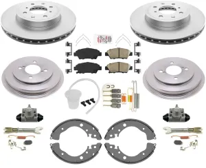 For 2015 2016 2017 2018 2020 Honda Fit Disc Brake Rotors Pads Drum Brake Shoes