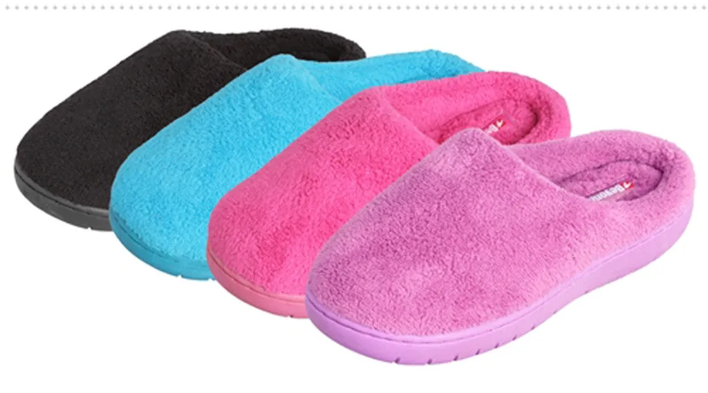 girl's memory foam plush slippers Case of 36