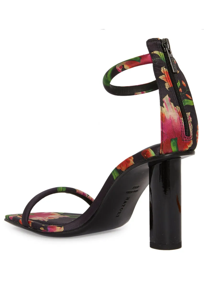 Glow Chikayo Satin Block Heel Sandal