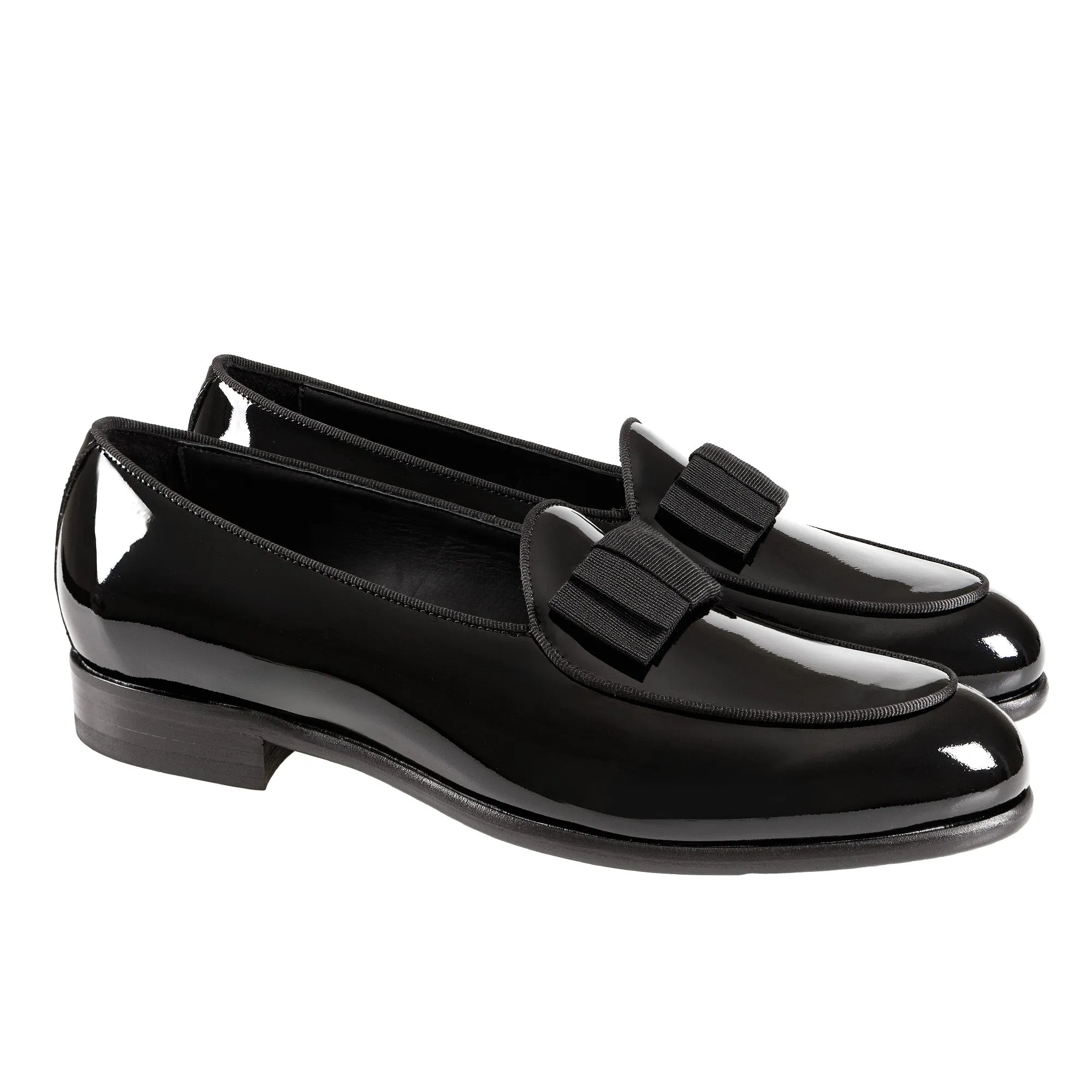 HENRY SARTORIAL Patent Leather Dress Shoes BLACK