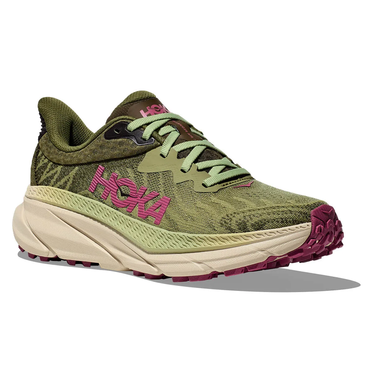 Hoka Challenger 7 Womens | Forest Floor / Beet Root