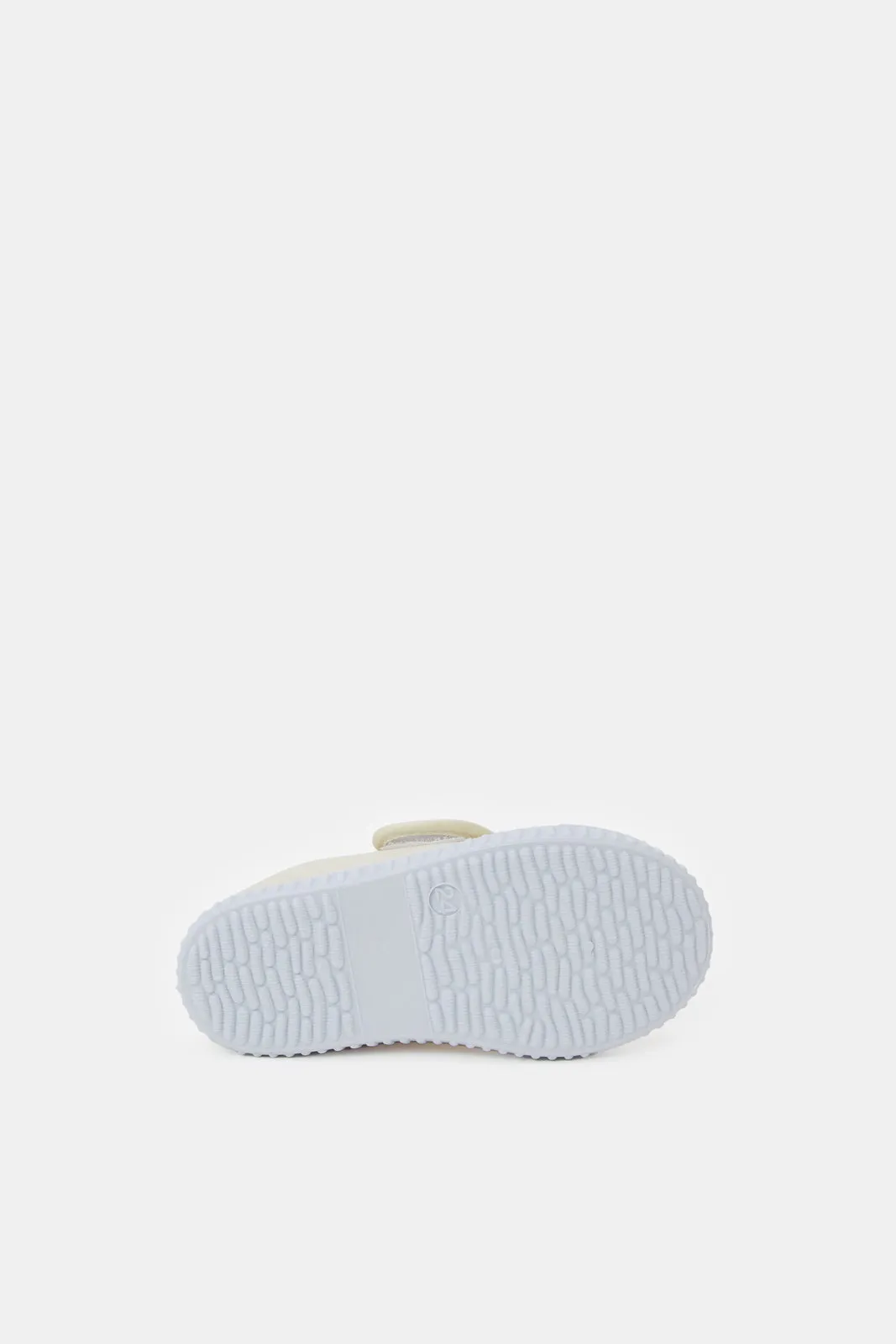 Infant Boys Cream Velcro Pumps