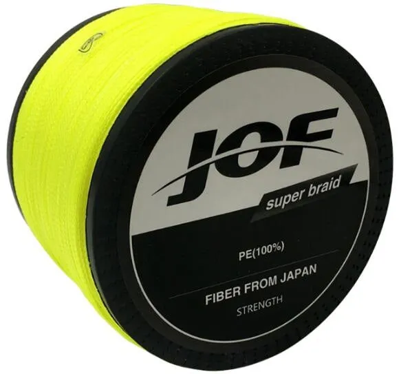 JOF 1000m 18LB - 80LB PE Multifilament 4 Strands Braid Line Ocean Fishing Super Strong Carp Colorful Braided Fishing Line