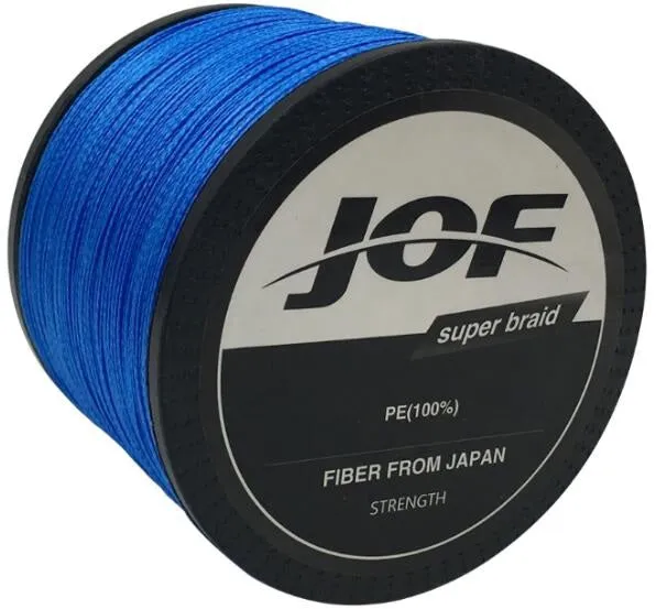 JOF 1000m 18LB - 80LB PE Multifilament 4 Strands Braid Line Ocean Fishing Super Strong Carp Colorful Braided Fishing Line