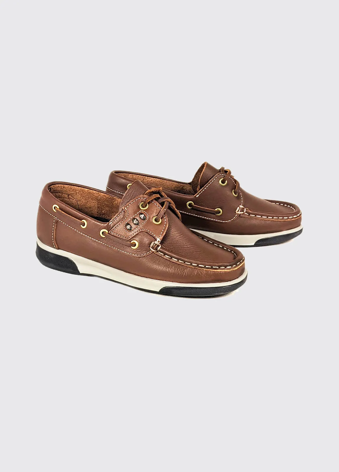 Kapley: Comfortable & Durable Brown Deck School Shoes