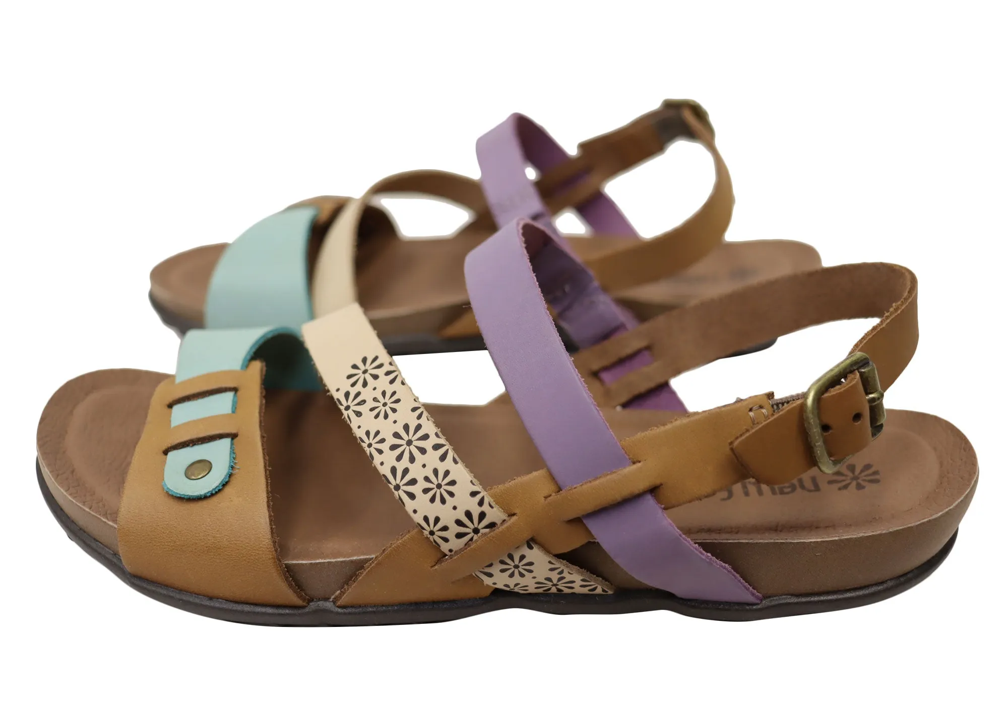 New Face Pina Womens Comfortable Leather Sandals Made In Brazil