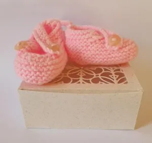 Pink Crossover Baby Shoes by Caroline Bruce