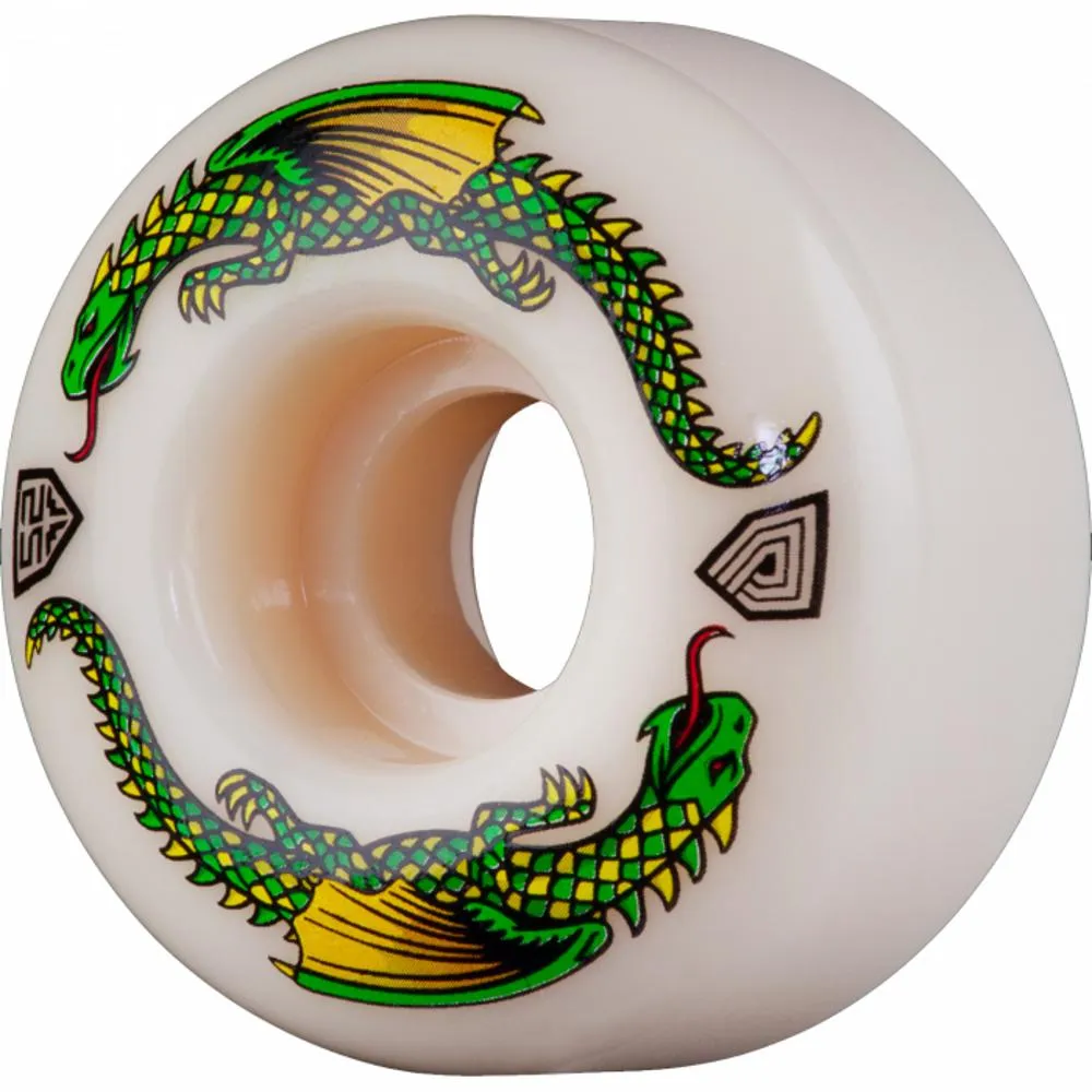 Powell Peralta DF Green Dragon 52mm White Skateboard Wheels