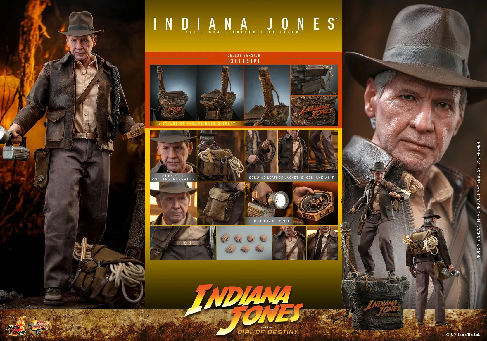 [Pre-Order] Hot Toys - MMS717 - Indiana Jones and the Dial of Destiny - 1/6th scale Indiana Jones Figure (Deluxe Version)