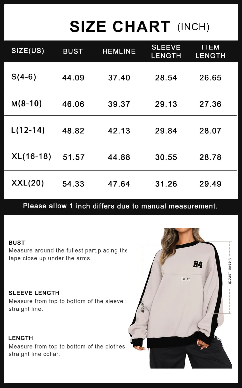 PRETTYGARDEN Womens Oversized Crew Neck Fleece Sweatshirts Loose Fit Long Sleeve Pullover Tops Y2K Clothes (Beige Grey,Medium)