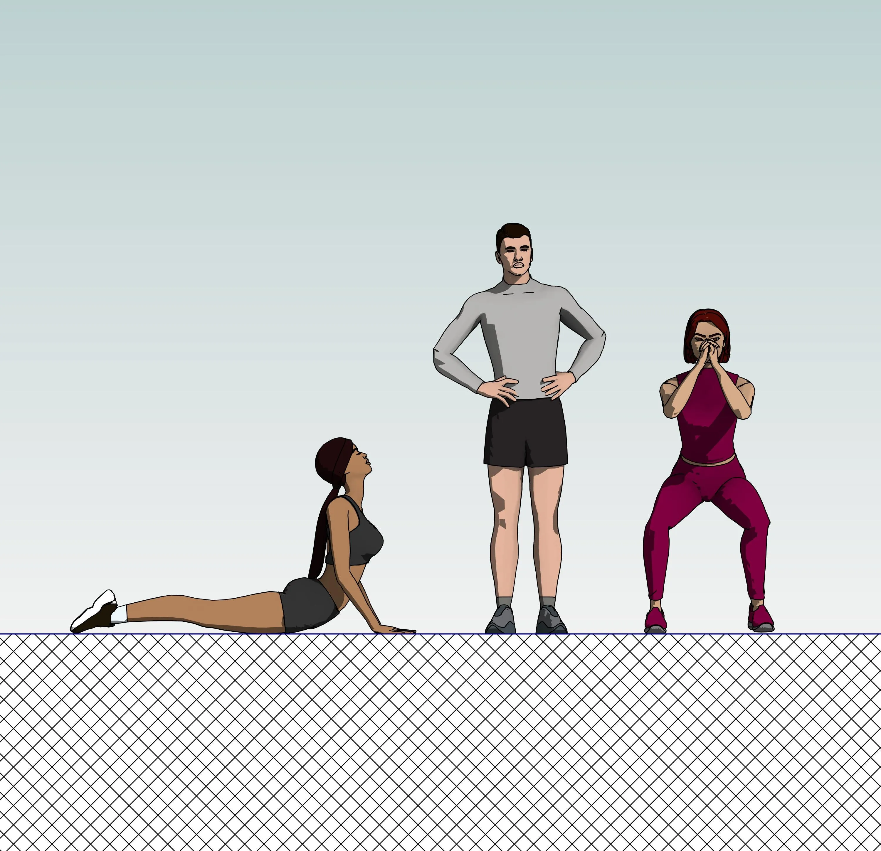 Revit People - 3D Realistic Athletic People (66 Types)