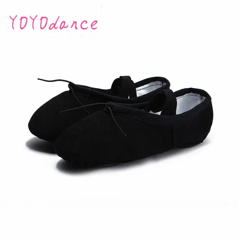 Sale Child Girl Soft Split Sole Slipper Cotton Comfortable Fitness Breathable Toddler Canvas Practice Gym Dance Ballet Shoe