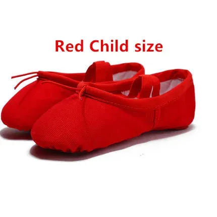 Sale Child Girl Soft Split Sole Slipper Cotton Comfortable Fitness Breathable Toddler Canvas Practice Gym Dance Ballet Shoe