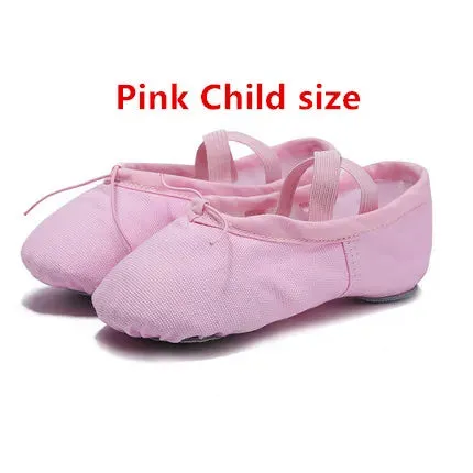 Sale Child Girl Soft Split Sole Slipper Cotton Comfortable Fitness Breathable Toddler Canvas Practice Gym Dance Ballet Shoe