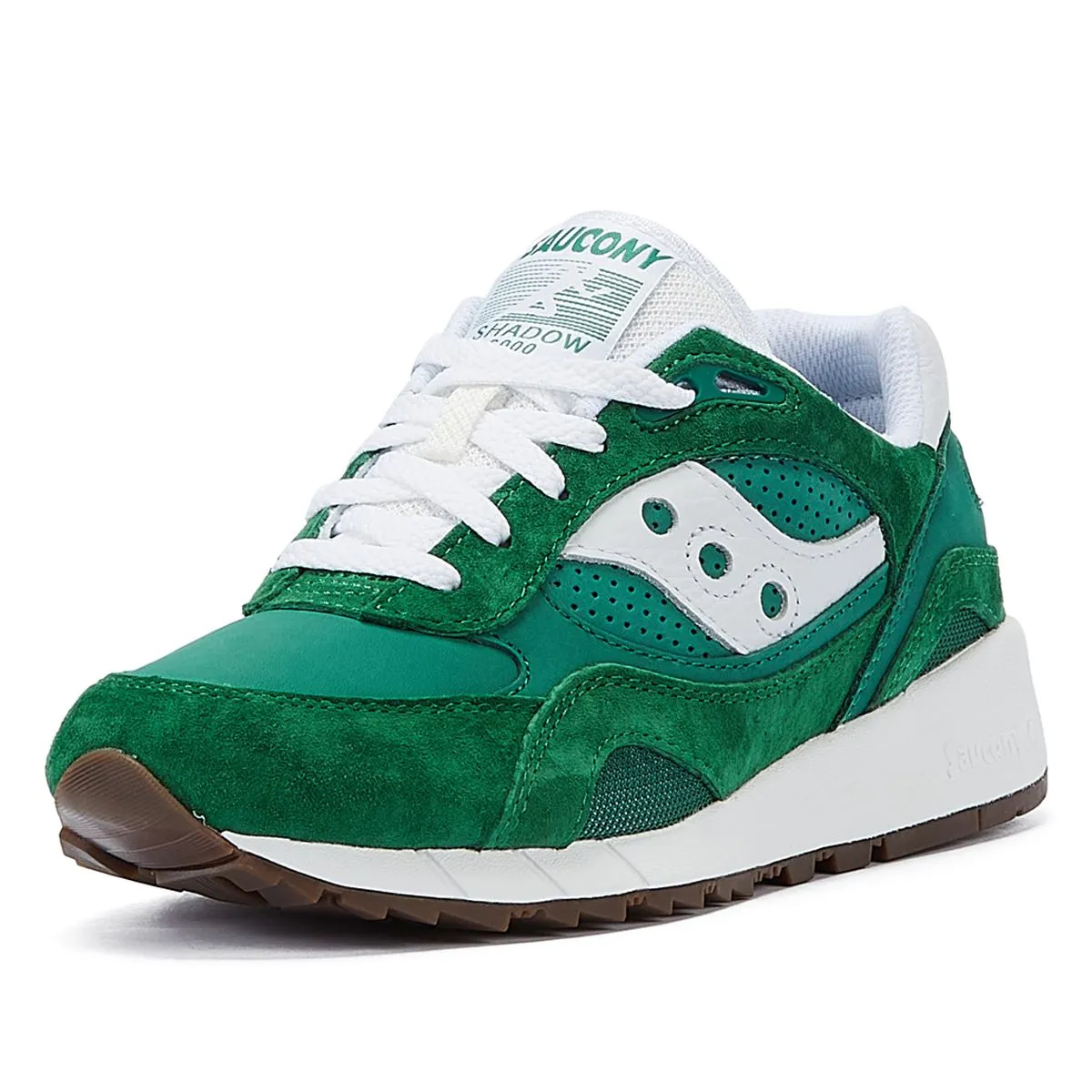 Saucony Shadow 6000 Green/White Trainers