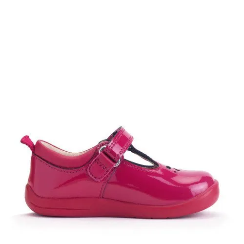 Start-Rite: Puzzle Cherry Red Patent T-Bar Girl's Shoes