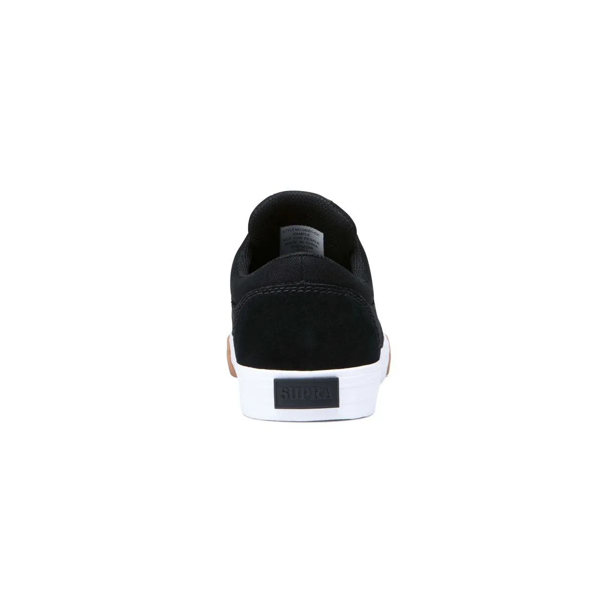 Supra Chino Skate Shoe - Black - White/Gum