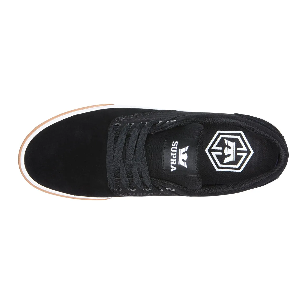 Supra Chino Skate Shoe - Black - White/Gum