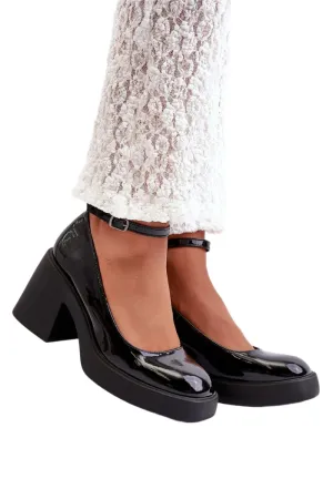 TEEK - Heeled Ankle Bumped Toe Pumps