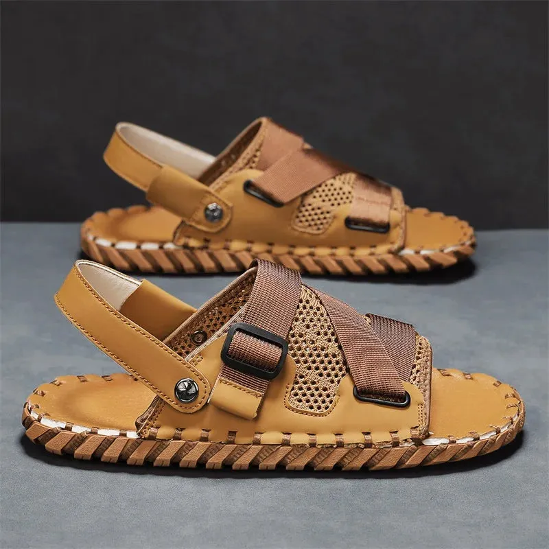 TEEK - Mens Breathable Leather Open Toe Sandals