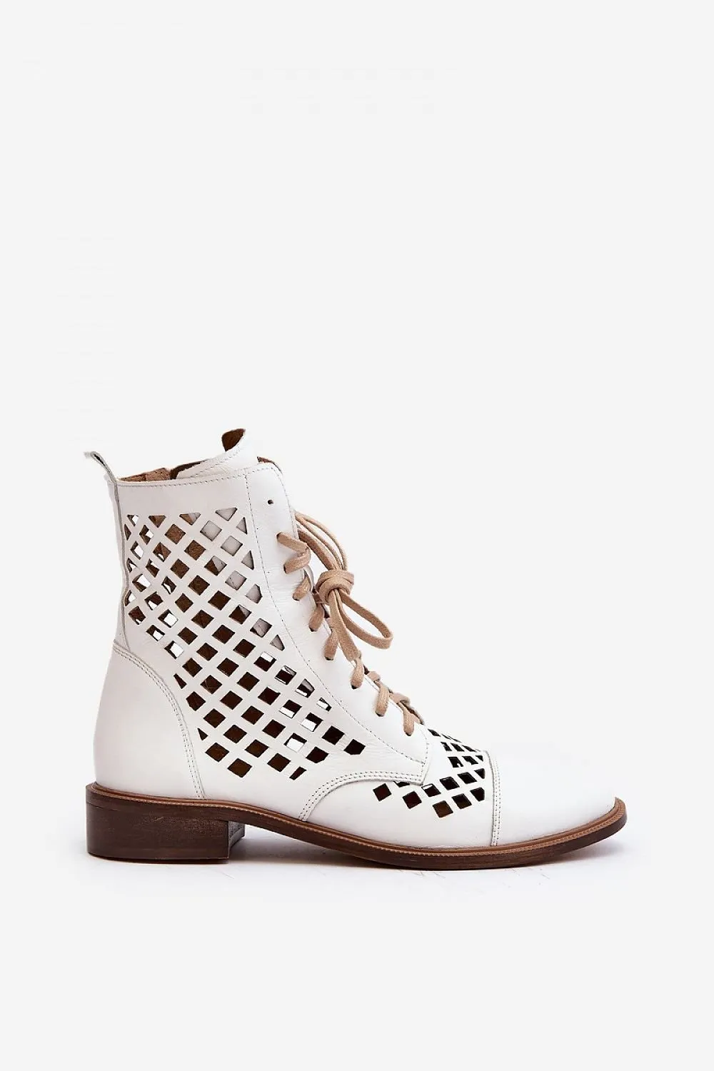 TEEK - Mesh Natural Leather AnkleBoots