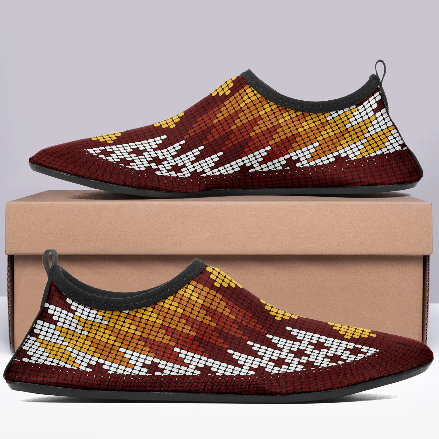 Traditional Powwow 01 Kid's Sockamoccs Slip On Shoes