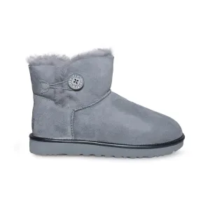 UGG Mini Bailey button II Metallic Geyser Boots