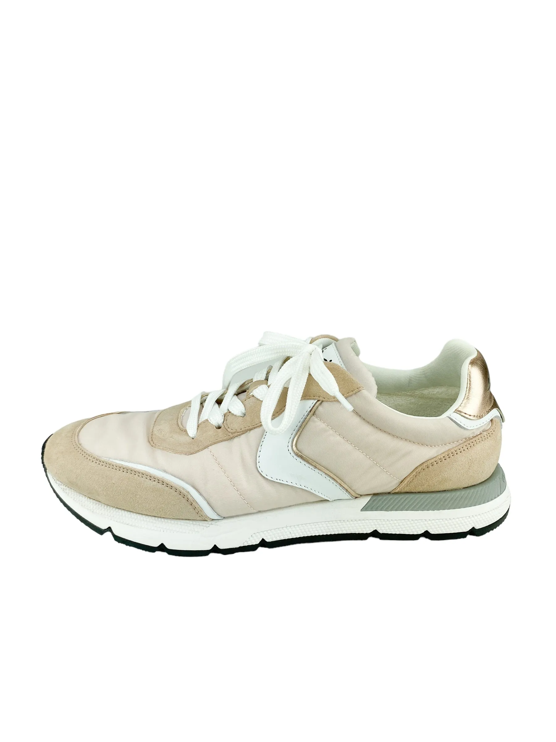 Voile Blanche Women's Storm 015 Suede Goat Sneaker Peach White Size 40 (10)