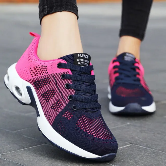 Women's air cushion running shoes fashion lightweight breathable sneakers gym shoes