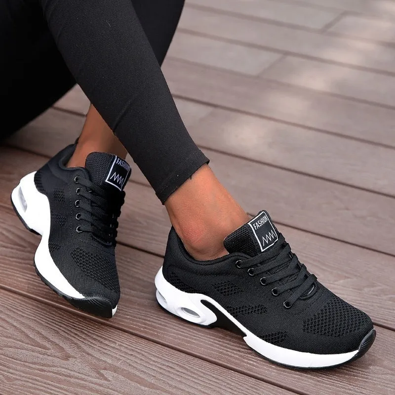 Women's air cushion running shoes fashion lightweight breathable sneakers gym shoes