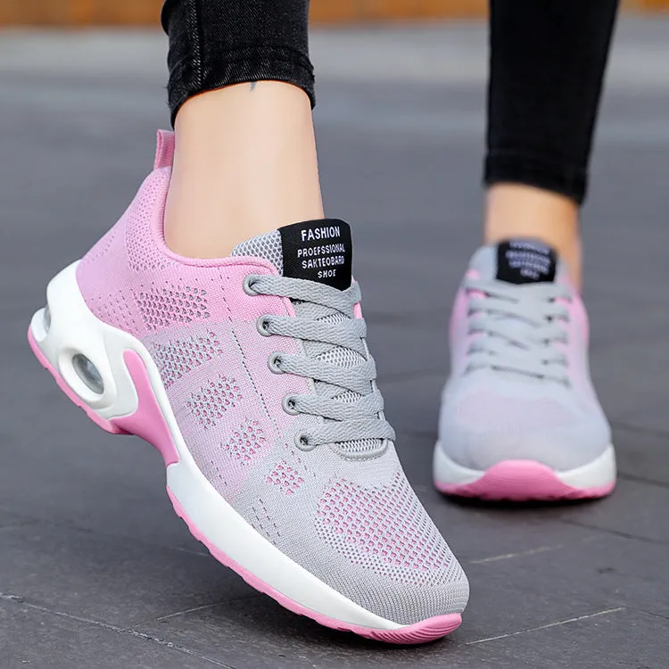 Women's air cushion running shoes fashion lightweight breathable sneakers gym shoes